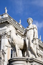 ITALY, Lazio, Rome, One of the statues of the Dioscuri Castor and Pollux at the top of the
