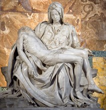 ITALY, Lazio, Rome, Vatican City The 1499 Renaissance Pieta by Michelangelo in St Peter's Basilica