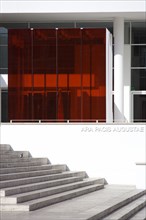 ITALY, Lazio, Rome, The steps leading to the building hosuing the Ara Pacis or Altar of Peace built