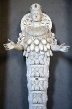 ITALY, Lazio, Rome, Vatican City Museum Marble statue of the Roman goddess of fertilty Artemis