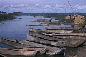 MALAWI, Chilwa, Yav boats on Lake Chilwa.
