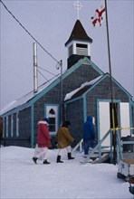 CANADA, Quebec, Hudson Bay, The Great Whale settlement. Cree Indigenous community. Anglican