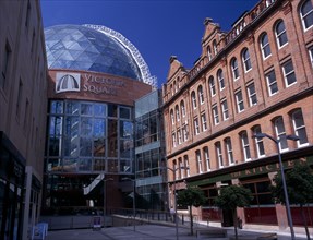 IRELAND, North, Belfast, "Victoria Square shopping centre, glass domed entrance and surrounding