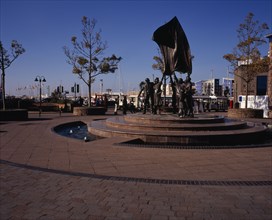 UNITED KINGDOM, Channel Islands, Jersey, St Helier. Liberation Square with Philip Jacksons