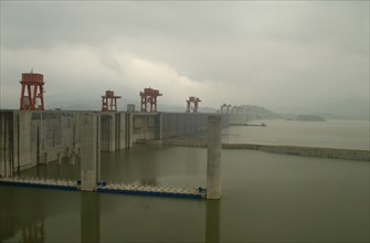 CHINA, Hubei , Sandouping, The Three Gorges Dam at Sandouping