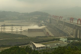 CHINA, Hubei , Sandouping, The Three Gorges Dam at Sandouping