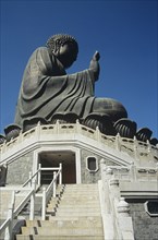 CHINA, Hong Kong, Lantau Island, Po Lin Monastery. Tian Tan Buddha.