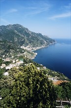 ITALY, Amalfi Coast, Ravello, "View of Amalfi Coastline, from Villa Rufolo"