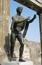 ITALY, Campania, Pompeii, Statue of Apollo. Temple of Apollo. archaeological site near Naples