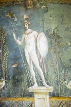 ITALY, Campania, Pompeii, "Painting of Mars, House of Venus, Pompeii archaeological site near