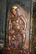 INDIA, Tamil Nadu, Madurai, "Shrine depicting Goddess of Fertility, Meenakshi Temple"