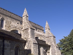 ENGLAND, West Sussex, Shoreham-by-Sea, The Norman church of St Mary de Haura south transept showing