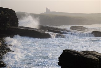 20093593 IRELAND Sligo Mullaghmore Donegal Bay seascape with Classiebawn Castle in the background