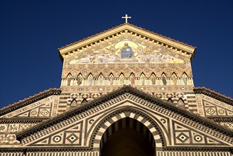 20093633 ITALY Campania Amalfi Detail of facade of Duomo Cathedral di Sant Andrea