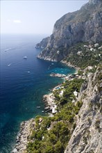 20093666 ITALY Campania Island of Capri Capri Town. View northwards from Punta del Cannone