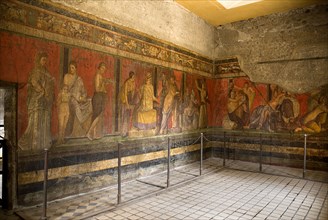 20093697 ITALY Campania Pompeii Some very well preserved frescoes in the Villa Of Mysteries