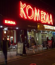 ENGLAND, East Sussex, Brighton, "Exterior of the Komedia theatre, cafe and bar in Gardner Street.