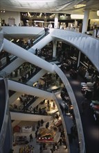ENGLAND, West Midlands, Birmingham, The Bullring Shopping Centre. Interior view of escalators and