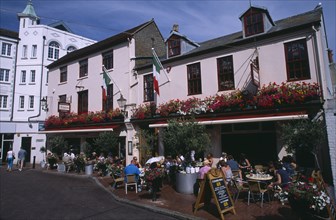 ENGLAND, East Sussex, Brighton, "Donatello Italian restaurant in Brighton Place, The Lanes. People