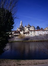 FRANCE, Dordogne, Perigeux, Cathedral of St Front which was restored in the 19th Century dominates