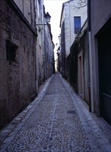 FRANCE, Dordogne, Perigeux, Medieval quarter. Rue Port de Graule which has been restored with