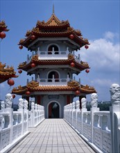 SINGAPORE, Jurong East , One of the Twin Pagodas in the Chinese Garden