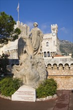 MONACO, Monaco-Ville, "Statue to honour Prince Albert outside Princes Palace, Palais Princier."
