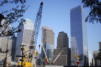 USA, New York, Manhattan, "Financial District, World Trade Centre, construction site at Ground