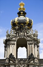 GERMANY, Saxony, Dresden, The Crown Gate or Kronentor of the restored Baroque Zwinger Palace