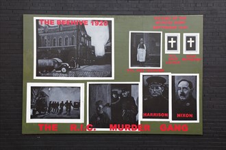 IRELAND, North, Belfast, "West, Falls Road, Political murals painted on walls of the Lower Falls