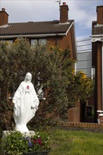 IRELAND, North, Belfast, "West, Falls Road, One of many statues of Mary Our Lady near Peace Line