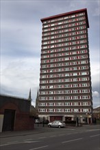 IRELAND, North, Belfast, "West, Falls Road, Divis Tower block of flats which had a British Army