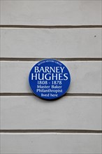 IRELAND, North, Belfast, "West, College Square North, Blue plaque for local baker Barney Hughes."
