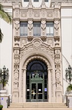 USA, California, Los Angeles, "Doorway, Beverly Hills City Hall"