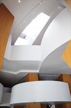 USA, California, Los Angeles, "Interior of lobby, Walt Disney Concert Hall, designed by Frank Gehry