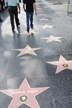 USA, California, Los Angeles, "Hollywood Walk of Fame along Hollywood Boulevard showing stars of