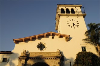 USA, California, Santa Barbara, Courthouse & tower.