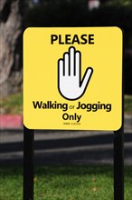 USA, California, Los Angeles, "No loitering sign, near Adelaide steps, Santa Monica"
