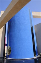 USA, California, Los Angeles, "Colourful architecture at Museum of Latin American Art, Long Beach"