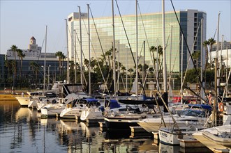 USA, California, Los Angeles, "Boats & harbour views, Shoreline Village, Long Beach"