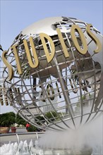 USA, California, Los Angeles, "Globe fountain, Universal Studios"