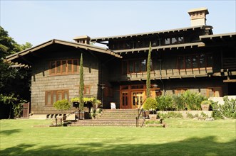 USA, California, Los Angeles, "The Gamble House exterior, Pasadena. Designed by Greene and Green in