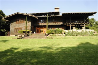 USA, California, Los Angeles, "The Gamble House exterior, Pasadena. Designed by Greene and Green in