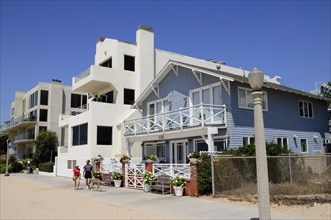 USA, California, Los Angeles, "Modern & classic design beach front houses, Venice Beach"