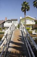 USA, California, Los Angeles, "Bridge over canal, Venice"