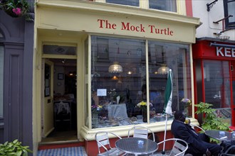 ENGLAND, East Sussex, Brighton, "Pool Valley, exterior of the Mock Turtle cafe tea room."