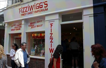 ENGLAND, East Sussex, Brighton, "The Lanes, Fizzywigs Sweet Shop."