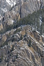 CANADA, Alberta , Kananaskis, Complex rock formation of the Rocky Mountains in Peter Lougheed