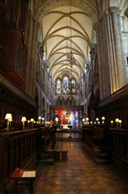 ENGLAND, West Sussex, Chichester, "Interior of the Cathedral, area where the choir sit underneath