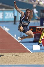 SPORT, Athletics, Long Jump, "Scotland's Darren Ritchie during the long Jump in mid leap. 2006